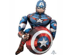 A Шар 3D (39"/99 см) Фигура, Мстители, Капитан Америка, 1 шт. в уп.