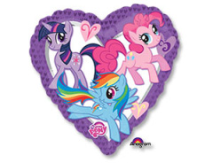 A Шар (18''/46 см) Сердце, My Little Pony, Фиолетовый, 1 шт. в уп.