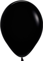 S Шар (12''/30 см) Черный (080), пастель, 12 шт. (112080-12)